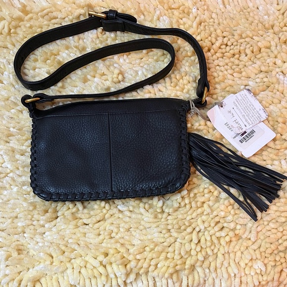 NWT HOBO Twig Whipstitch Black Leather Fanny Belt Bag - Picture 2 of 9